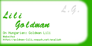 lili goldman business card